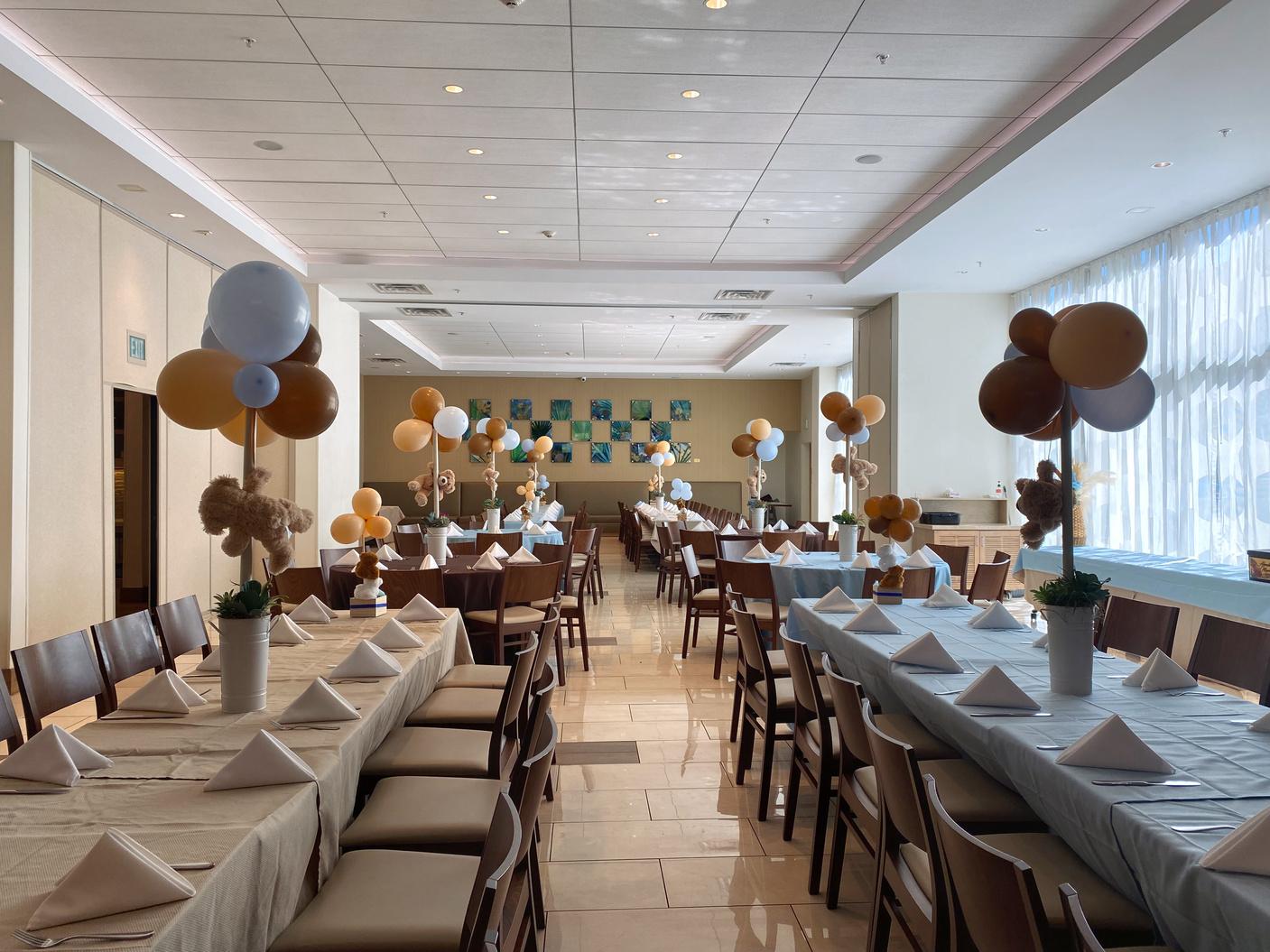 Catering trays staged for a large Anaheim Convention Center event supported by refrigerated trailer cold storage