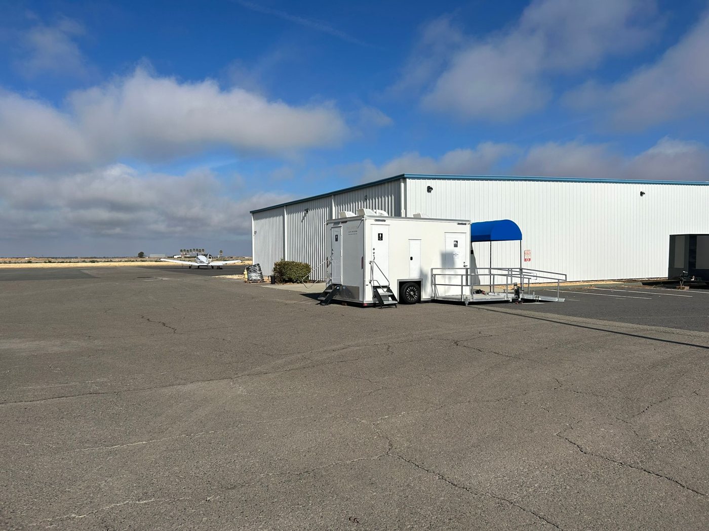KryoFridge trailer positioned at a commercial site providing temporary cold storage