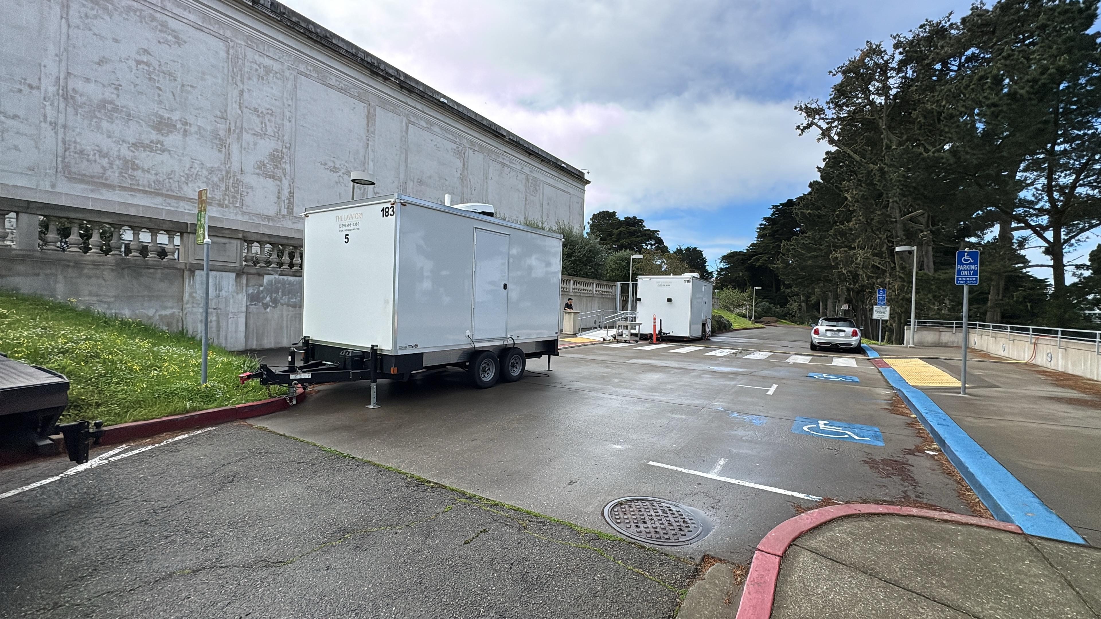 Close view of a KryoFridge trailer's power and refrigeration hookup, which runs on a dedicated circuit or a generator