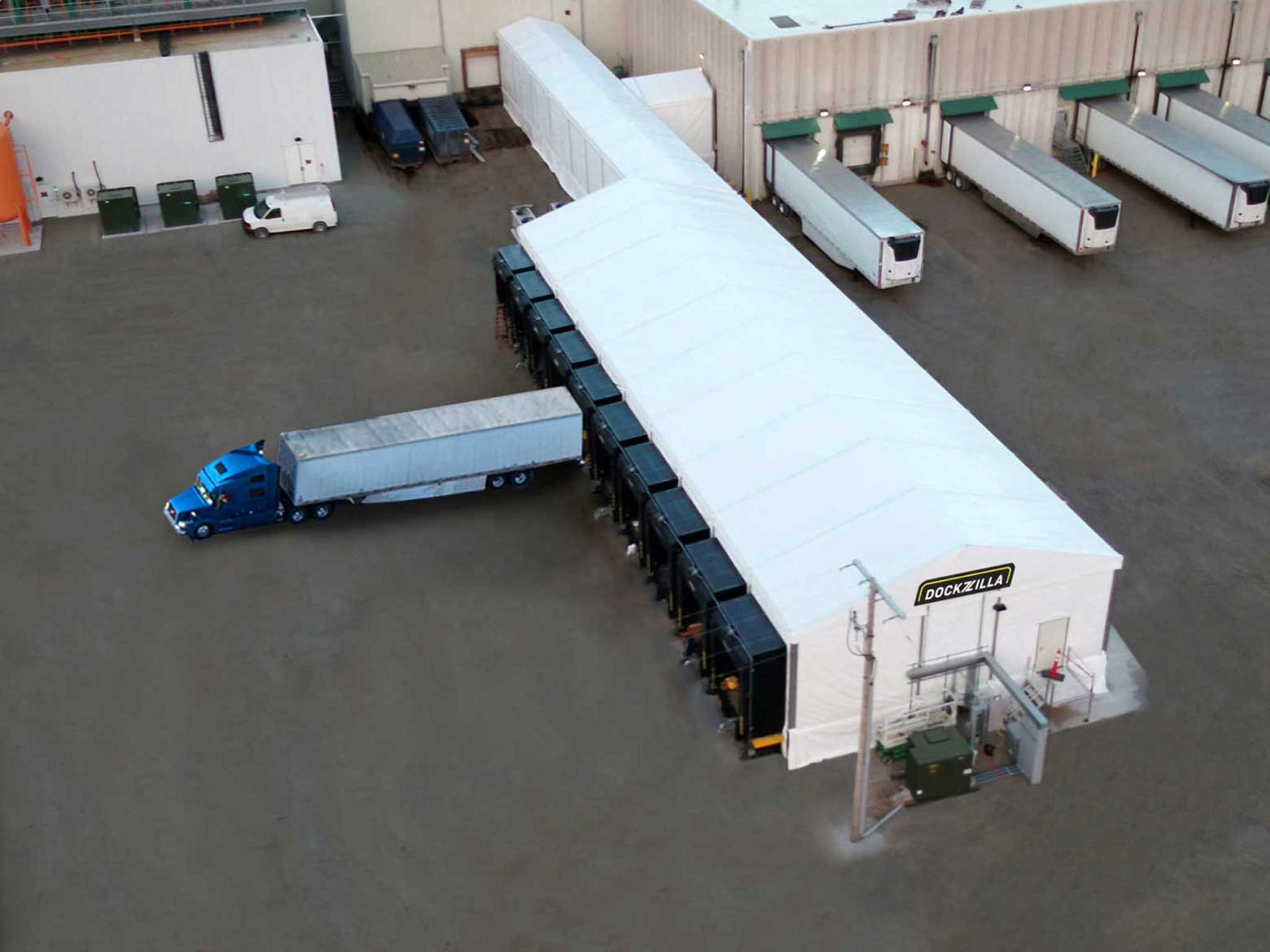 Distribution dock in Phoenix where refrigerated freezer trailer rentals hold overflow product during peak weeks