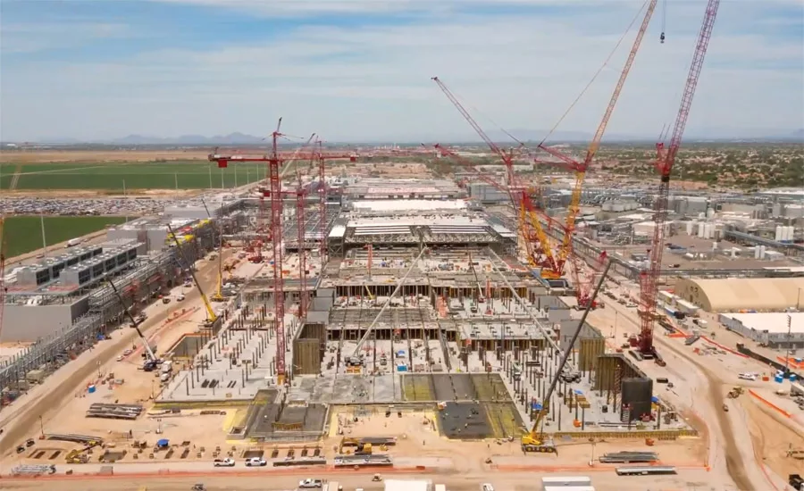 Semiconductor fabrication construction in the Phoenix metro, the kind of industrial project that books long term refrigerated trailer rentals around plant schedules