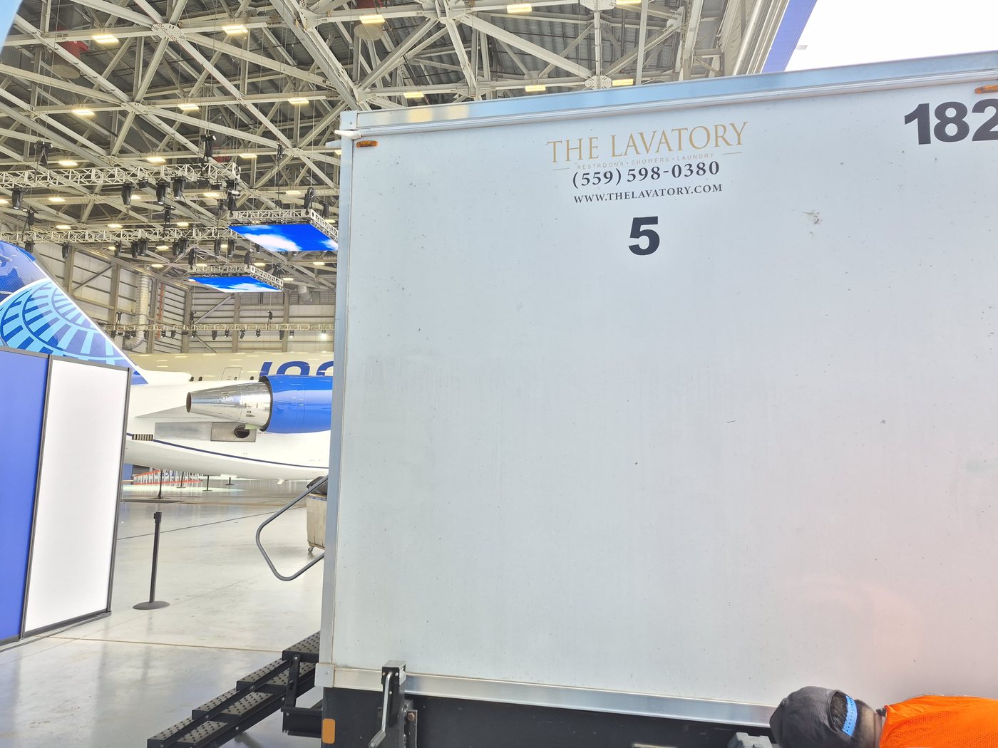 KryoFridge freezer trailer parked at a warehouse, supplying temporary frozen capacity for a national brand
