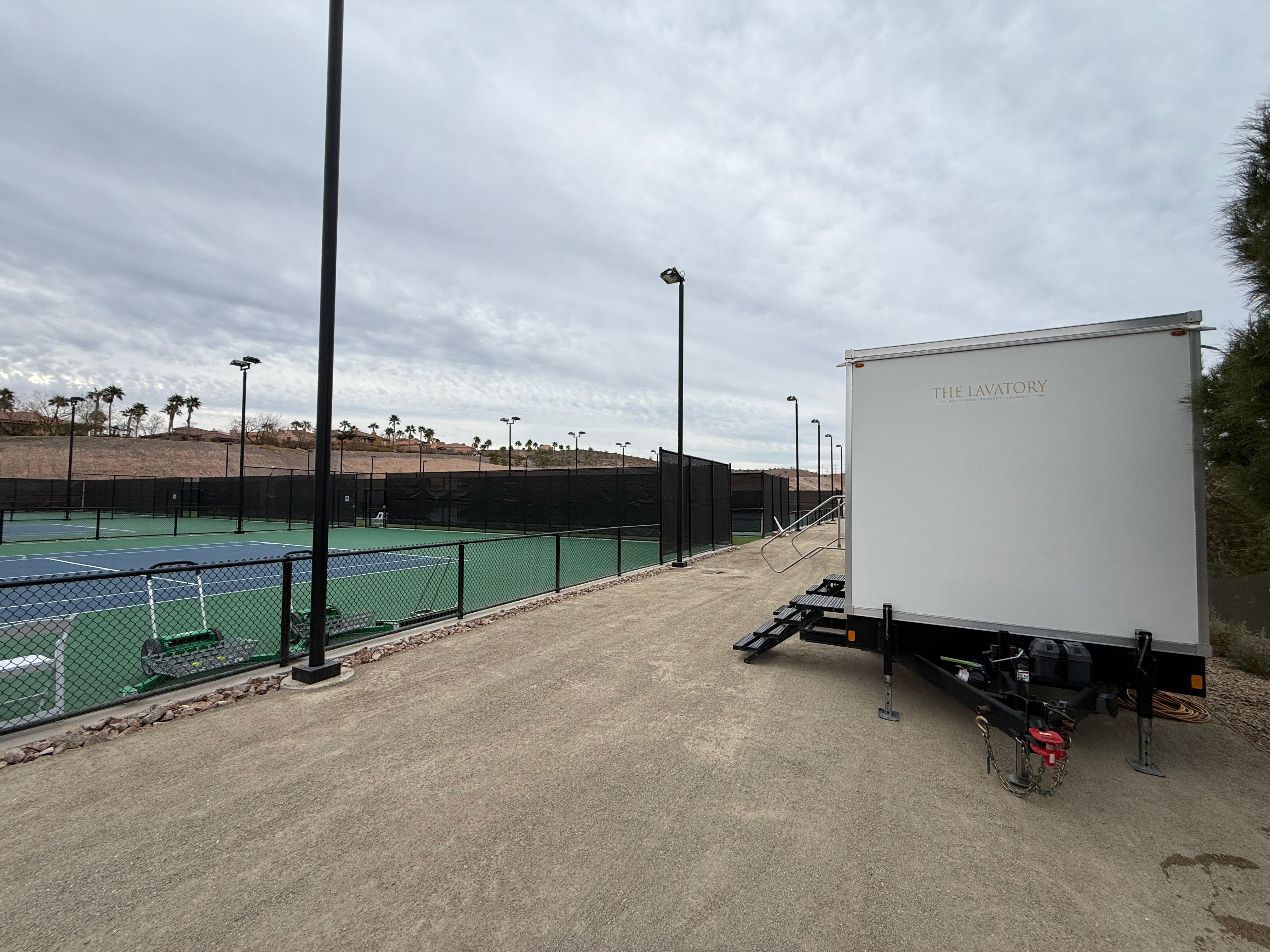 White KryoFridge refrigerated trailer positioned on a street for an event drop