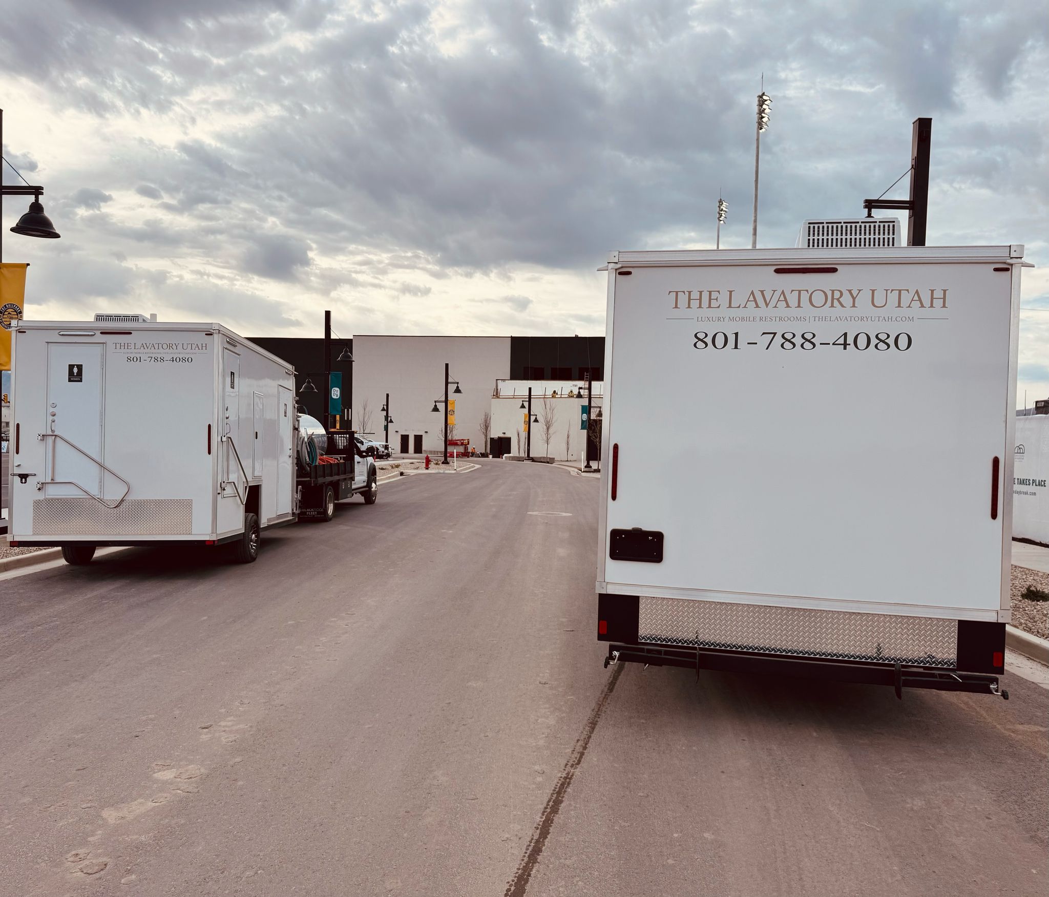 White KryoFridge refrigerated trailer staged on a commercial lot for a national restaurant chain