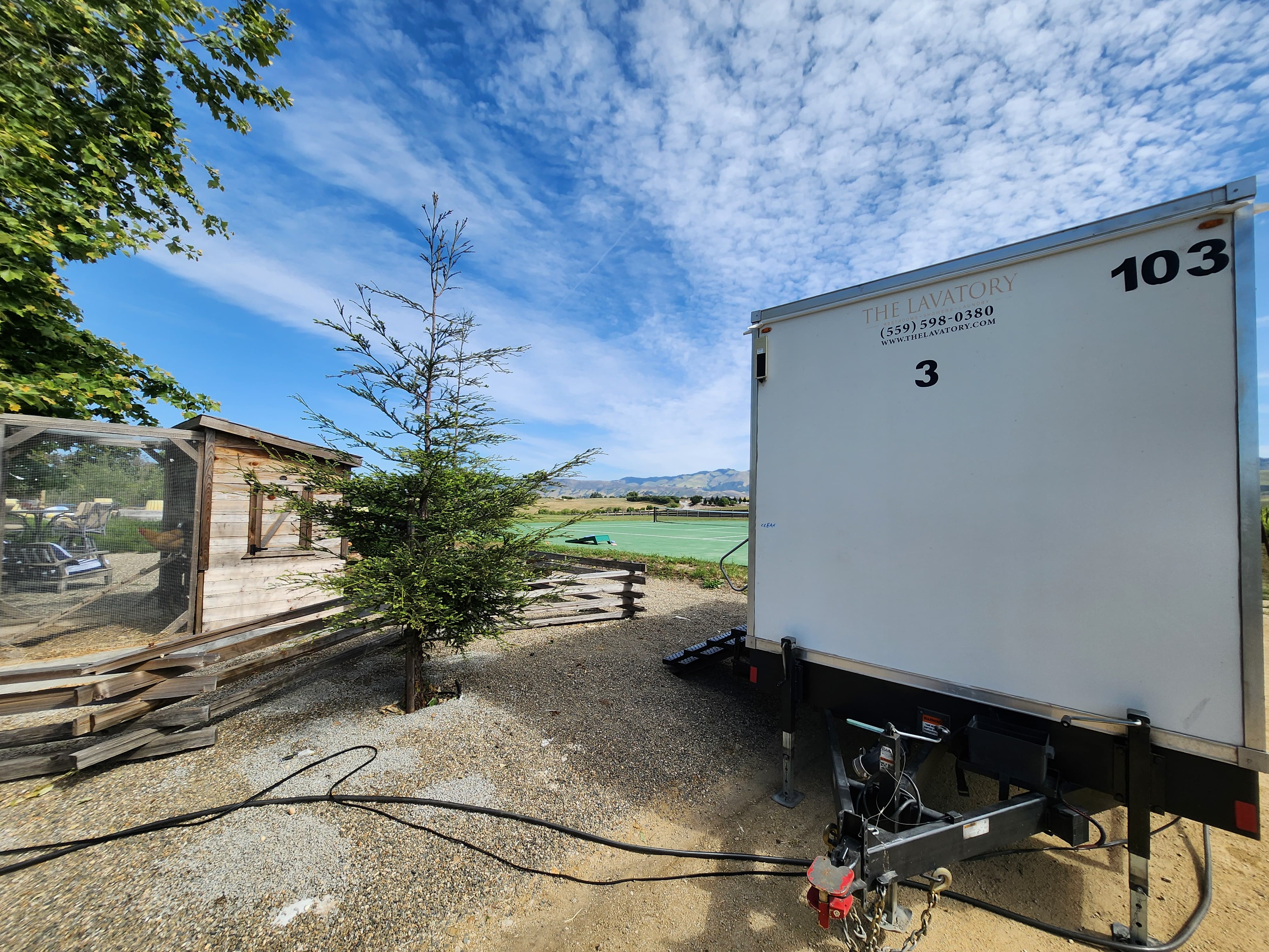 KryoFridge-branded freezer trailer parked at a commercial lot providing backup cold storage for a national brand