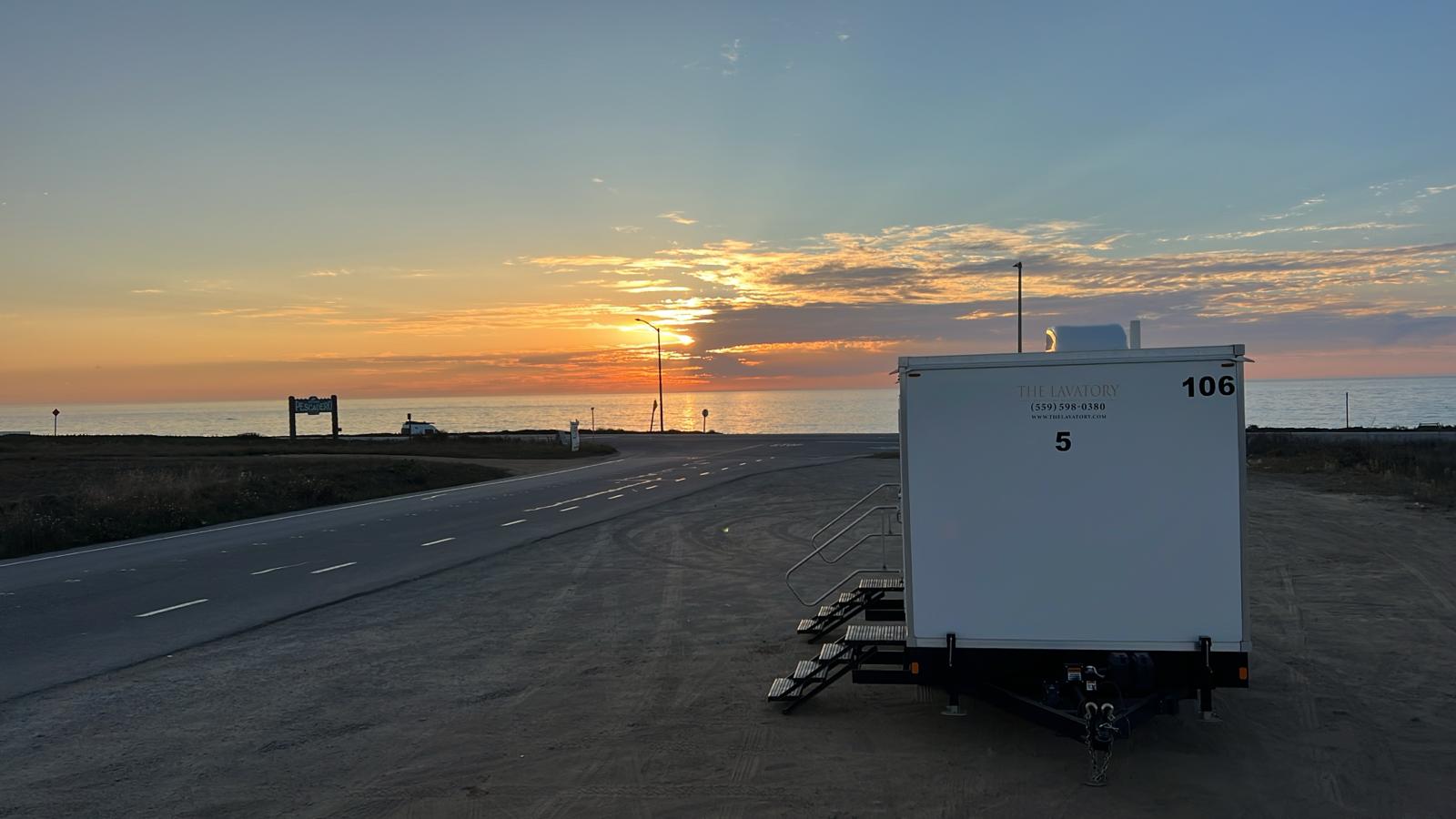 KryoFridge trailer staged at dusk on open ground, ready for an overnight cold-storage job
