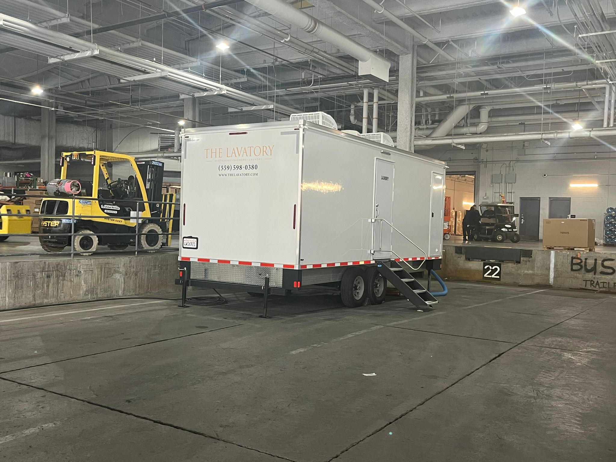 KryoFridge freezer trailer staged and ready in a yard, the kind of unit dispatched to national restaurant brands