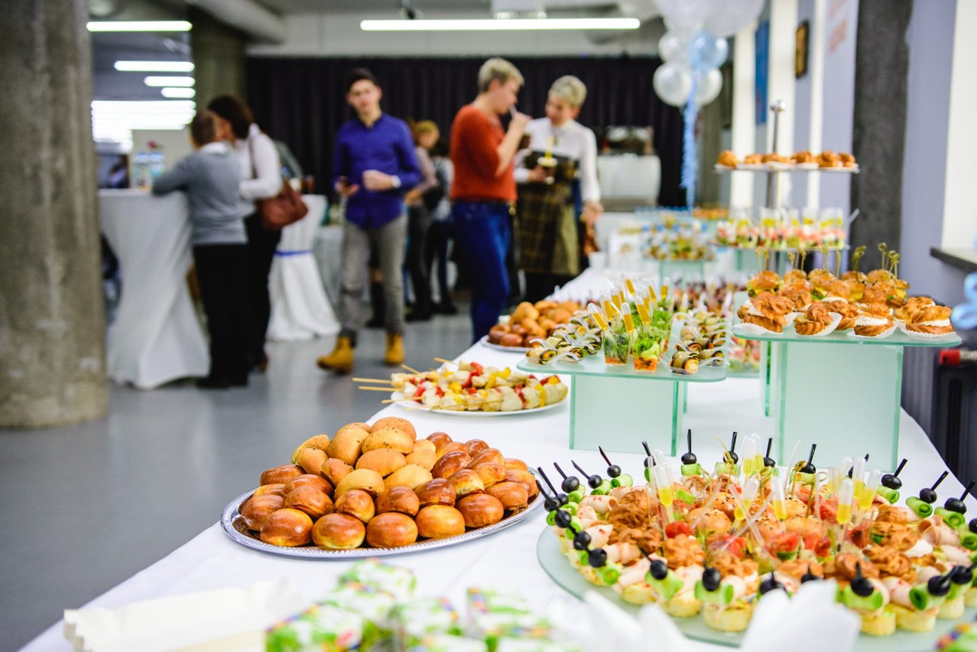 Catering spread at a Silicon Valley tech company event needing on-site cold storage