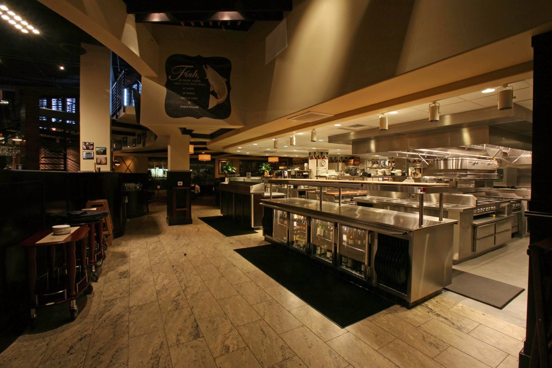 Busy Old Town Temecula restaurant kitchen line during dinner service