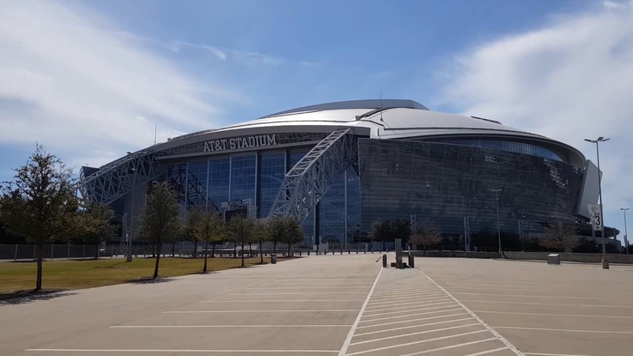 AT&T Stadium exterior in Arlington, home of the Dallas Cowboys and a 2026 FIFA World Cup venue