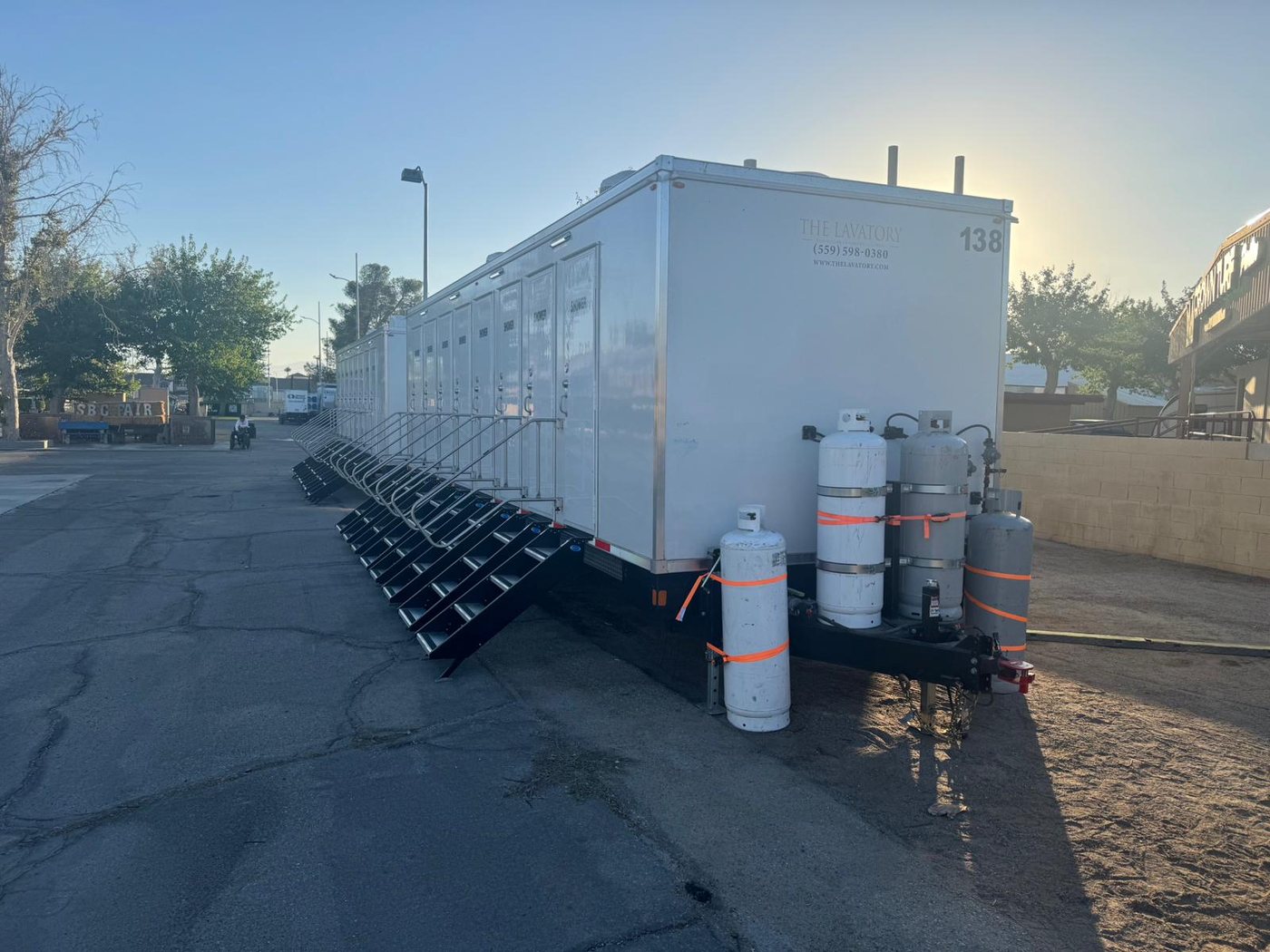 Several KryoFridge reefer trailers staged in a yard ready for dispatch