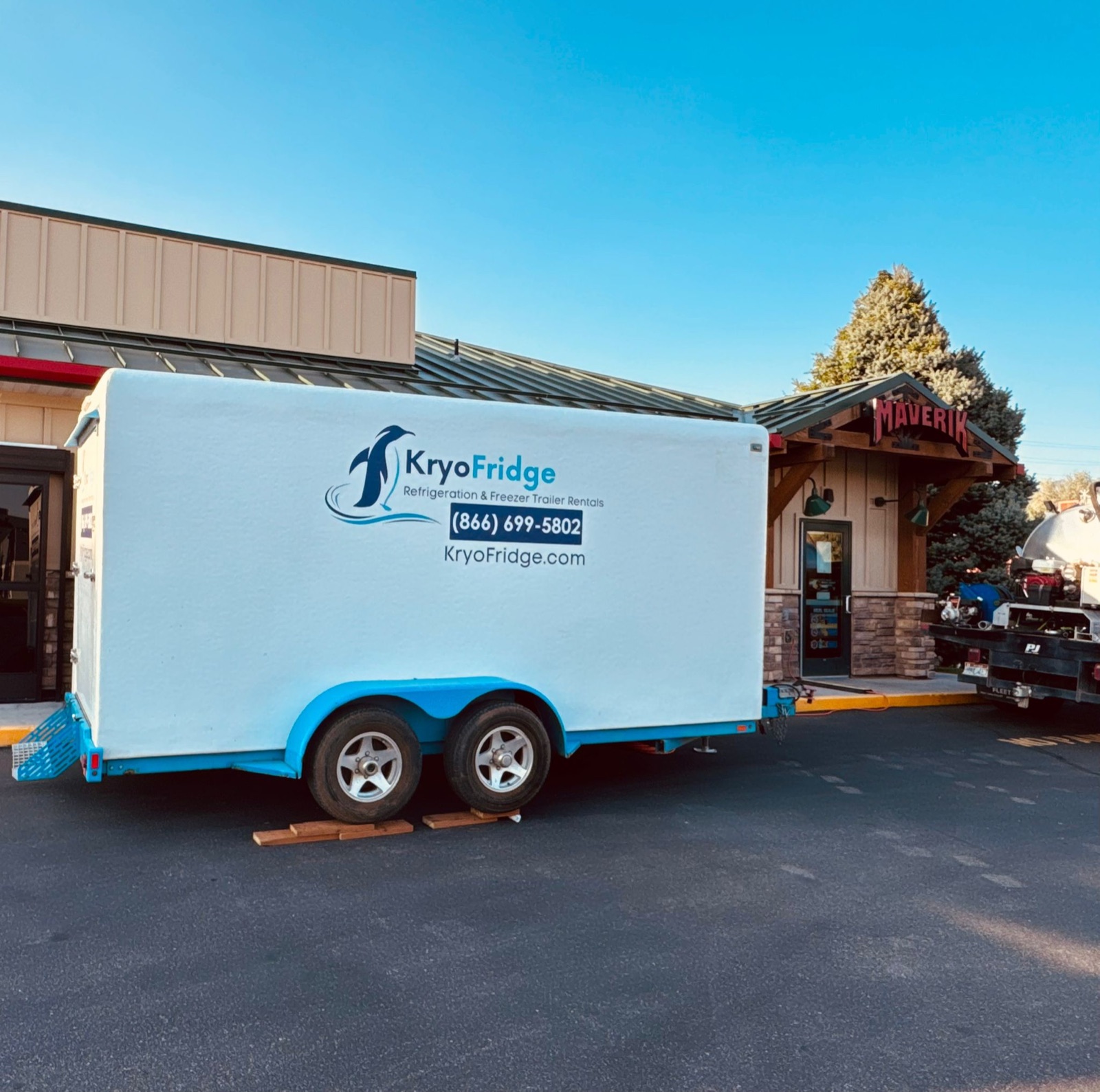 KryoFridge Refrigeration Trailer staged for delivery