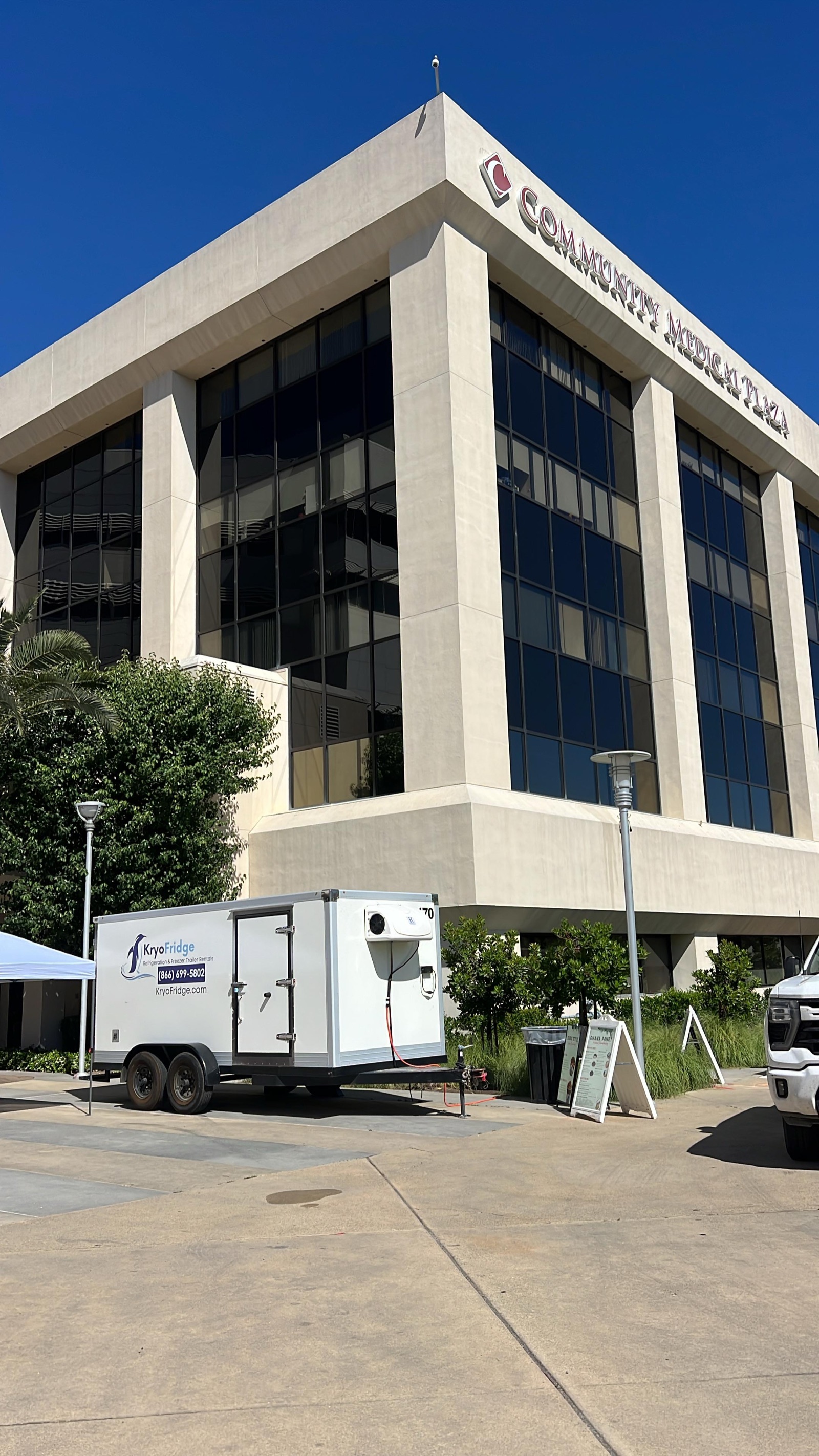 KryoFridge Refrigeration Trailer staged for delivery