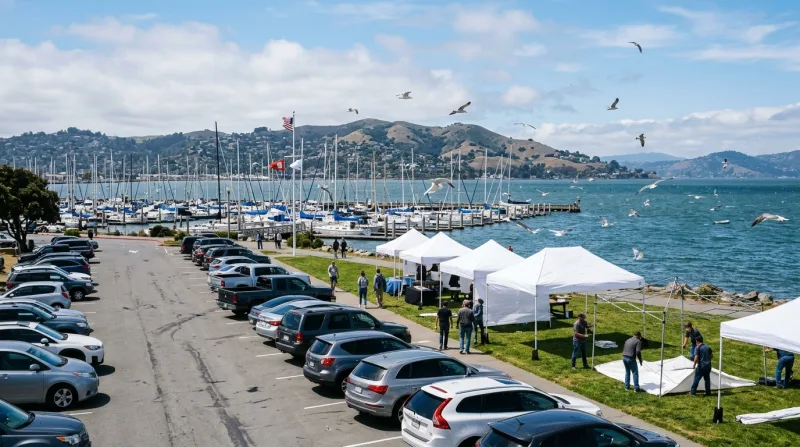 Berkeley Marina and Aquatic Park, Berkeley freezer trailer service area