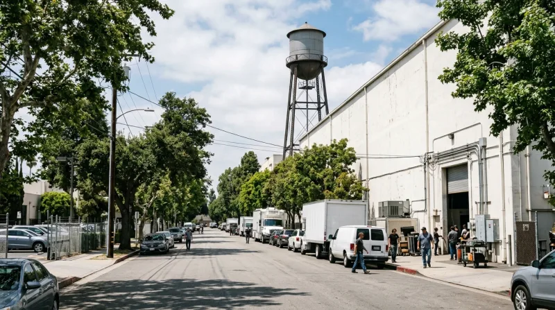 Media District, Burbank freezer trailer service area