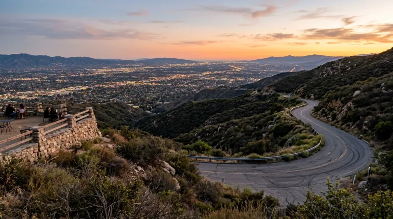 Burbank Hills and the Verdugo foothills, Burbank freezer trailer service area