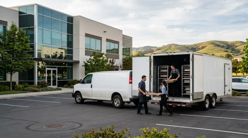 Palomar Airport Road business parks, Carlsbad freezer trailer service area