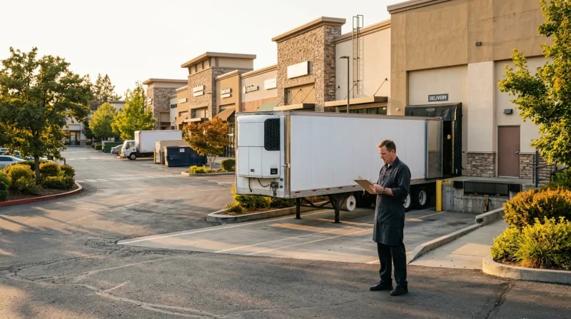Bressi Ranch and The Forum, Carlsbad freezer trailer service area