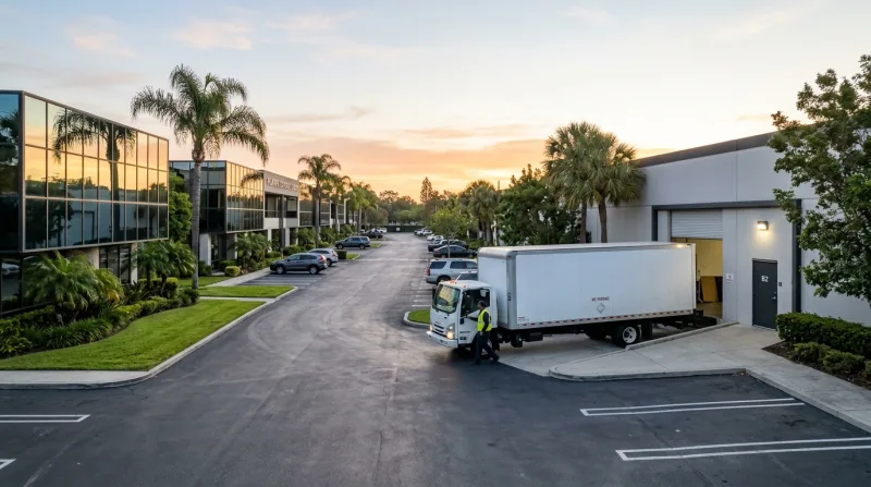 Flair Business District, El Monte freezer trailer service area