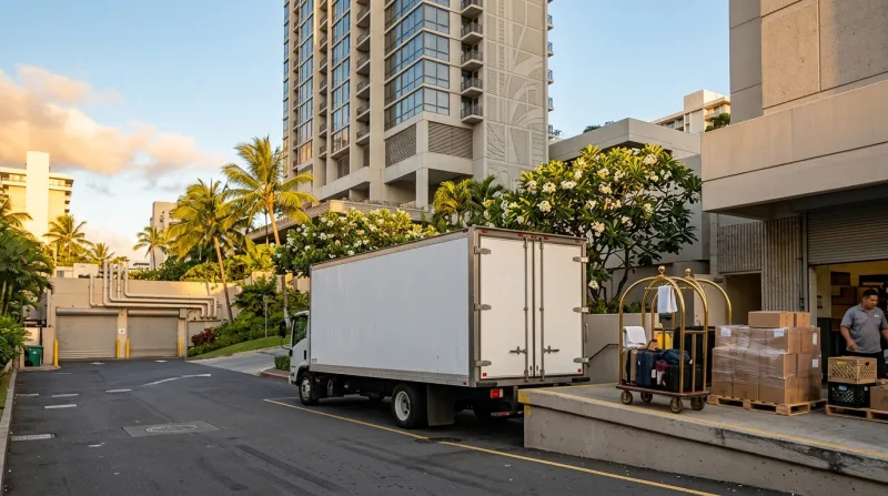 Waikiki, Honolulu freezer trailer service area