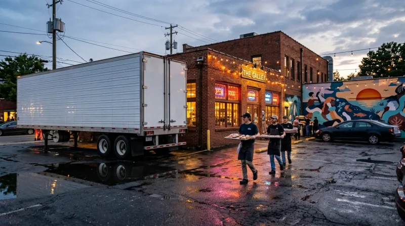 Montrose and Midtown, Houston freezer trailer service area