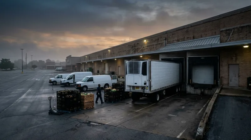 Asiatown and Bellaire Boulevard, Houston freezer trailer service area