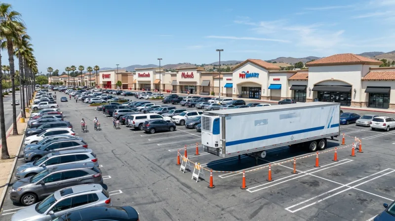 Pioneer Boulevard and Rosecrans Avenue retail corridor, Norwalk freezer trailer service area