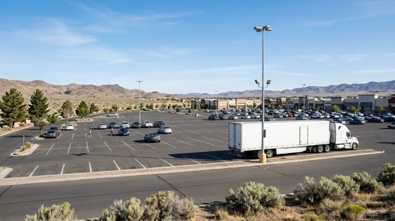 Rancho Vista and the mall corridor, Palmdale freezer trailer service area