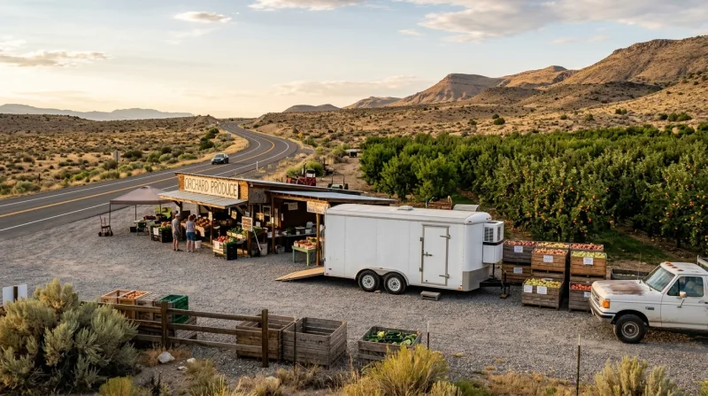 Littlerock and the Pearblossom Highway corridor, Palmdale freezer trailer service area
