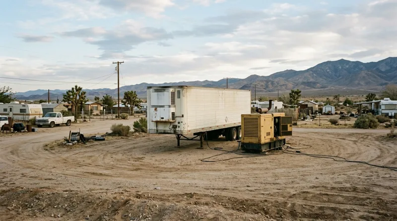 Lake Los Angeles and Sun Village, Palmdale freezer trailer service area