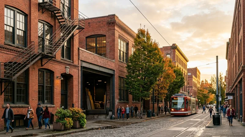 Downtown, the Pearl District and Old Town, Portland freezer trailer service area