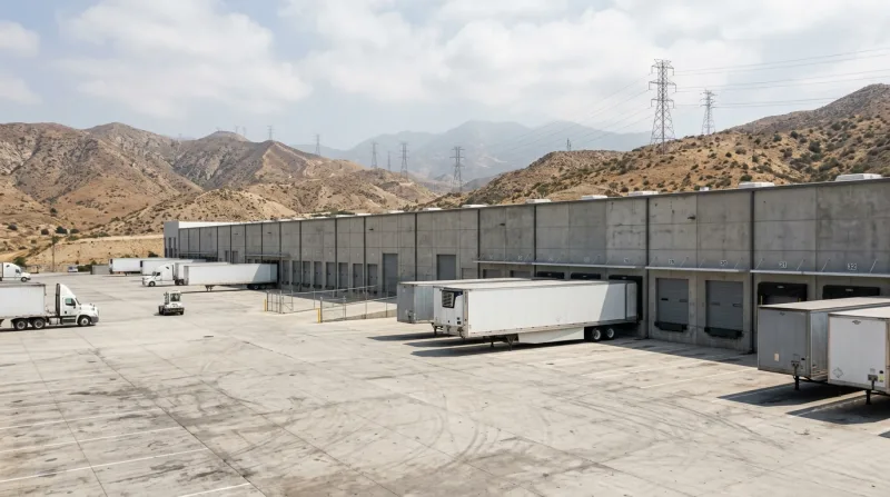 North Rialto and Las Colinas, Rialto freezer trailer service area