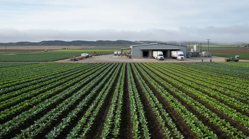 Guadalupe and the Highway 1 farm belt, Santa Maria freezer trailer service area