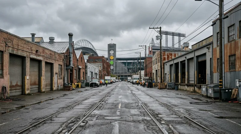 SODO and the stadium district, Seattle freezer trailer service area