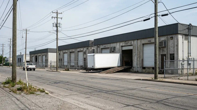 The Firestone industrial strip, South Gate freezer trailer service area