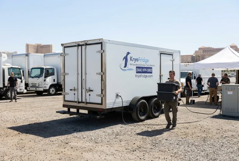 A KryoFridge cold storage trailer covering Wildfire base camps and disaster feeding work in Washington