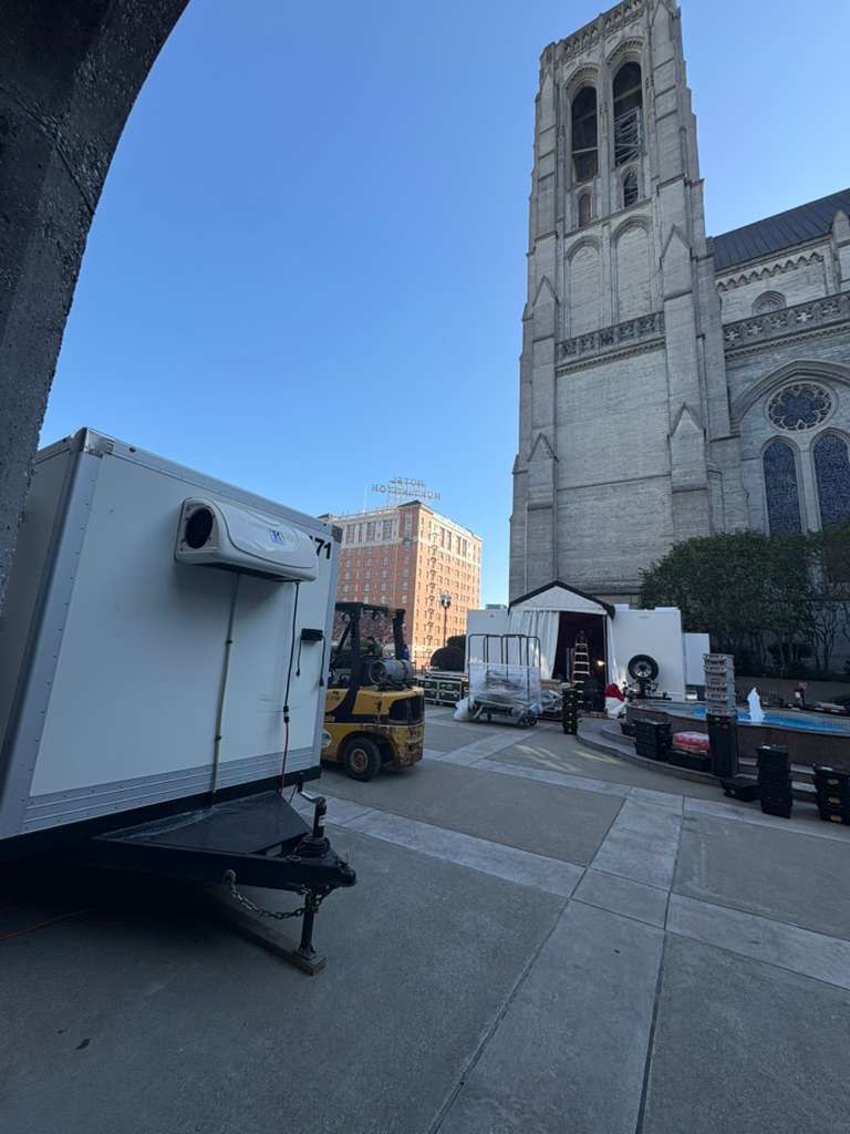 A road-ready KryoFridge cold chain trailer on generator power in Avondale