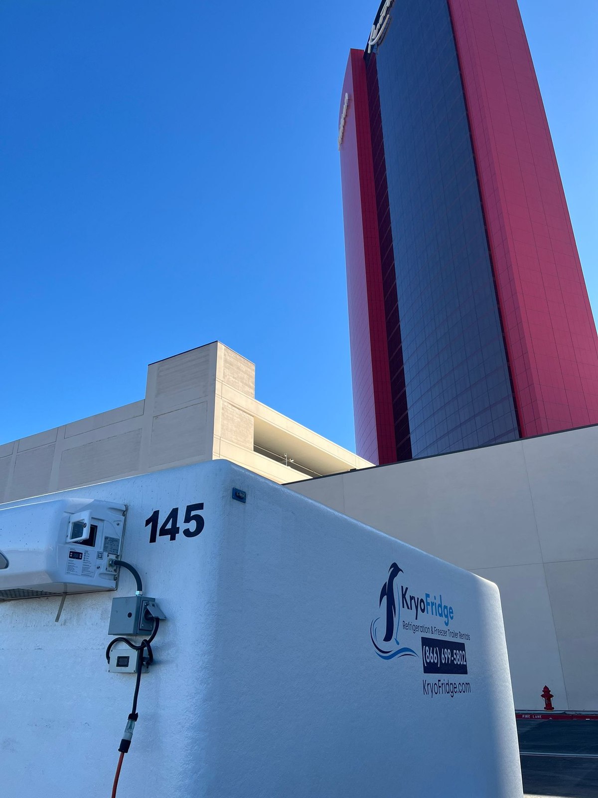 KryoFridge trailer covering a Grocery store resets job in Goodyear