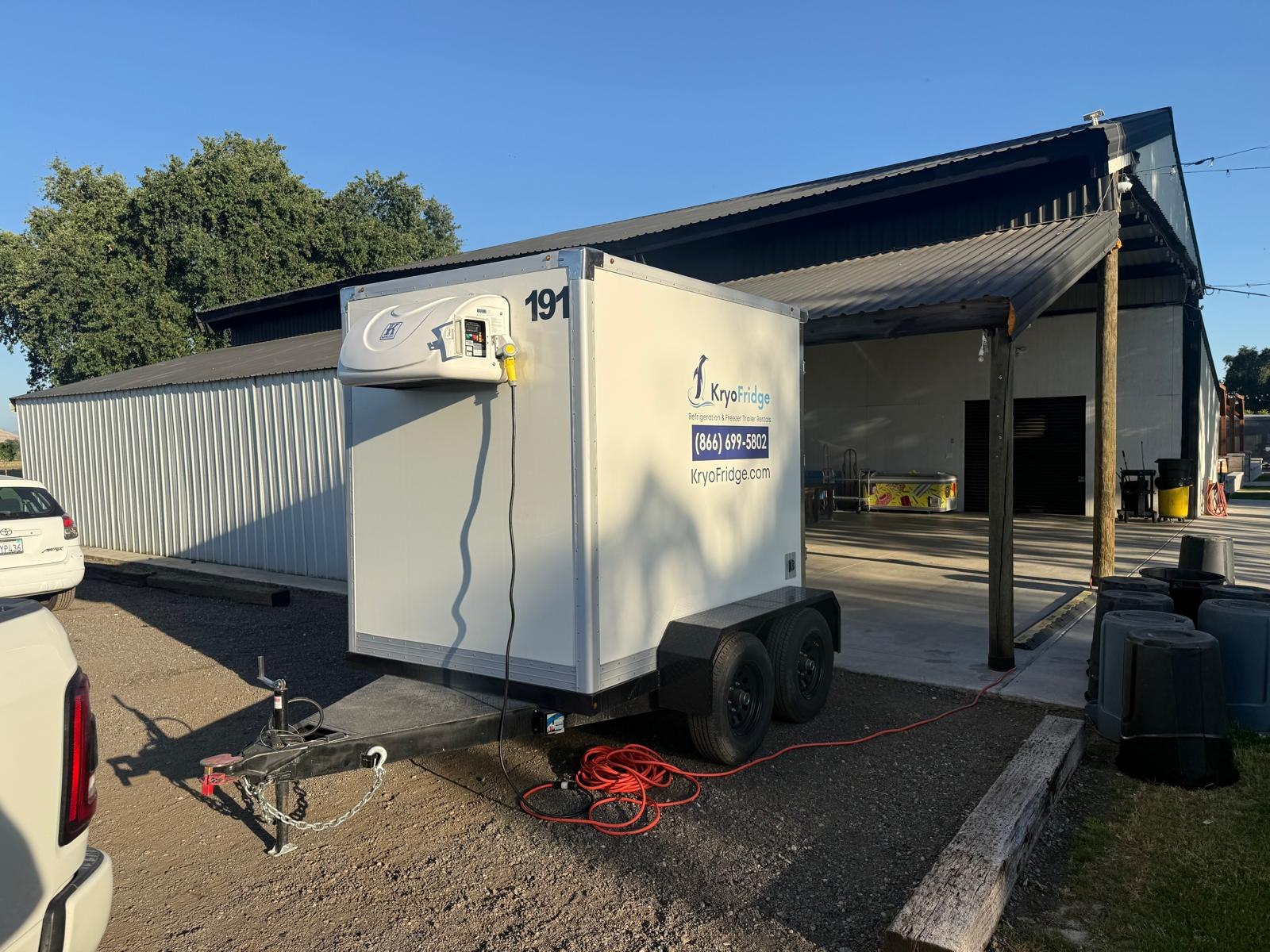 KryoFridge mobile cold storage unit on a Store remodels in the Foothills job near Yuma