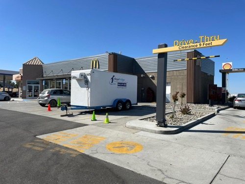A pre-cooled KryoFridge portable refrigeration unit mid-rental in Redding