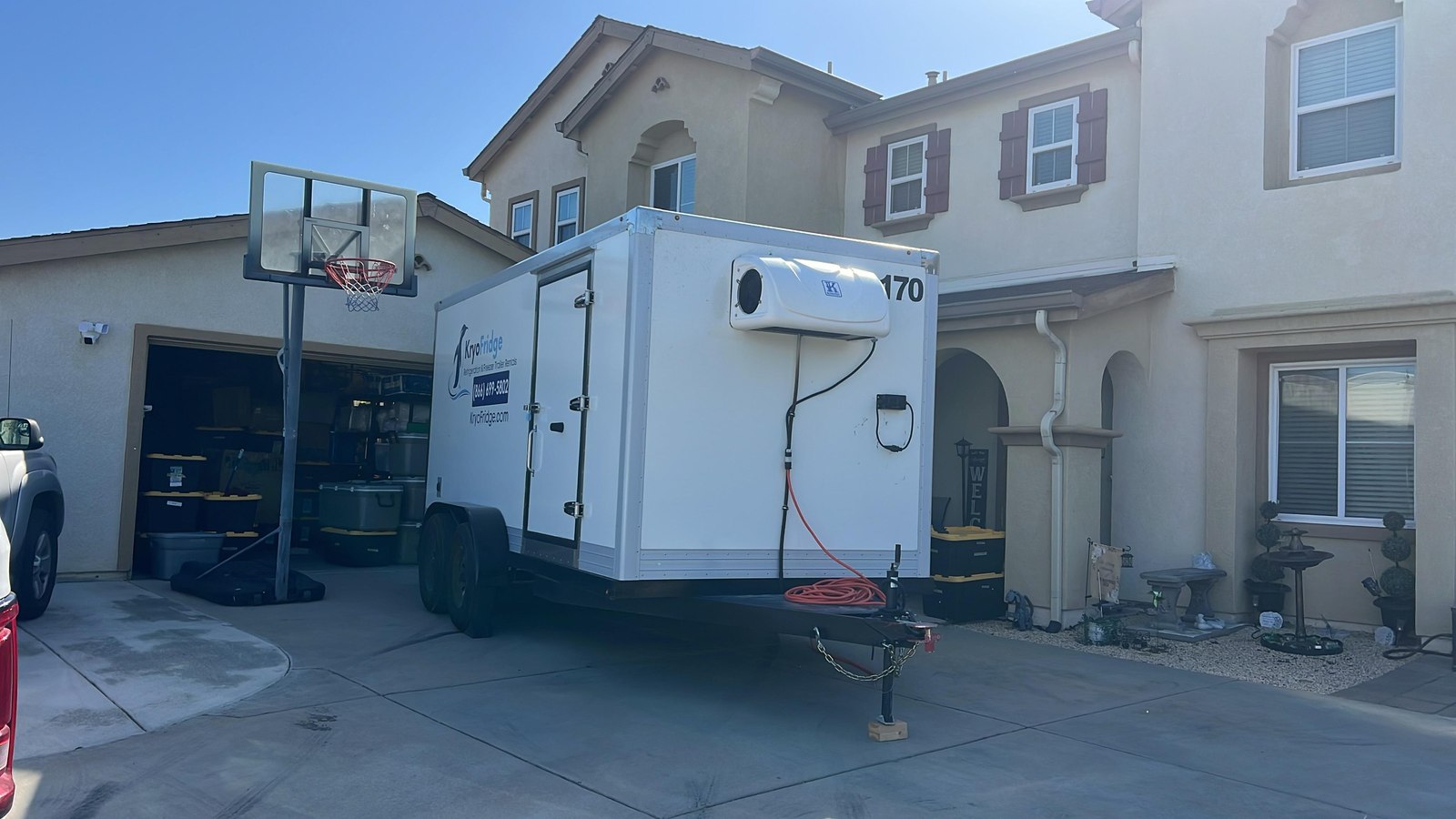 A KryoFridge refrigeration trailer on a Tracy job, the work these cold-storage guides come from