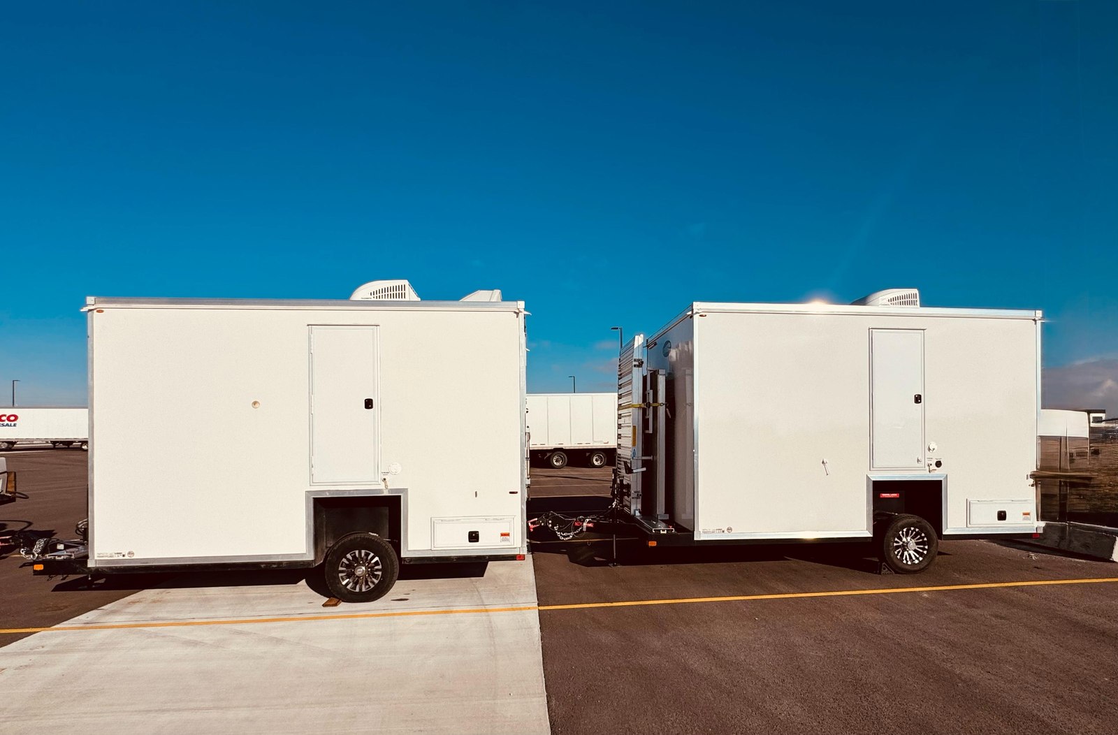 A staged KryoFridge freezer trailer on the Rio Rancho routes our guides are written from