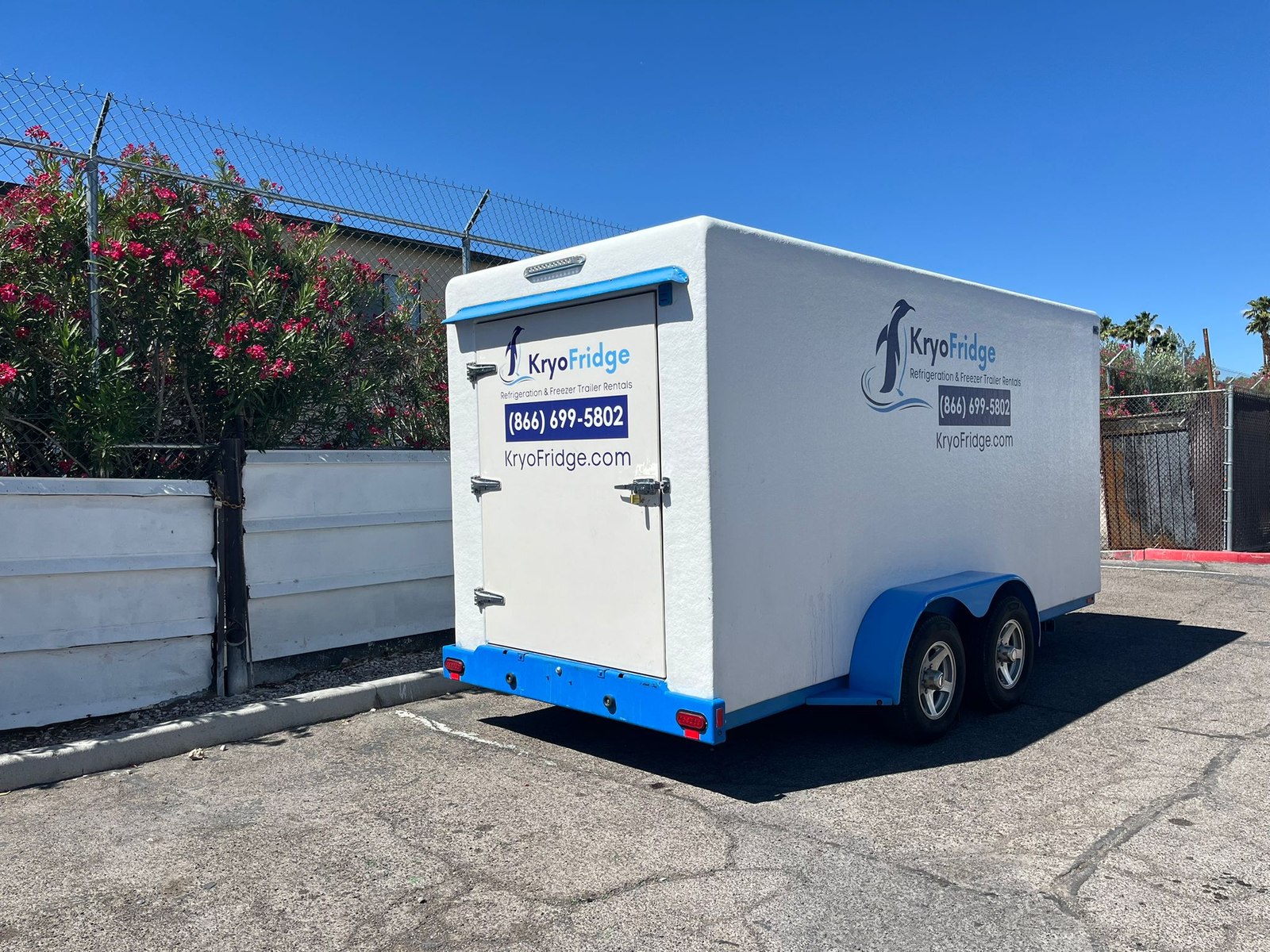 A rented refrigerated trailer set up for Grocery overflow during Winter Texan season around McAllen