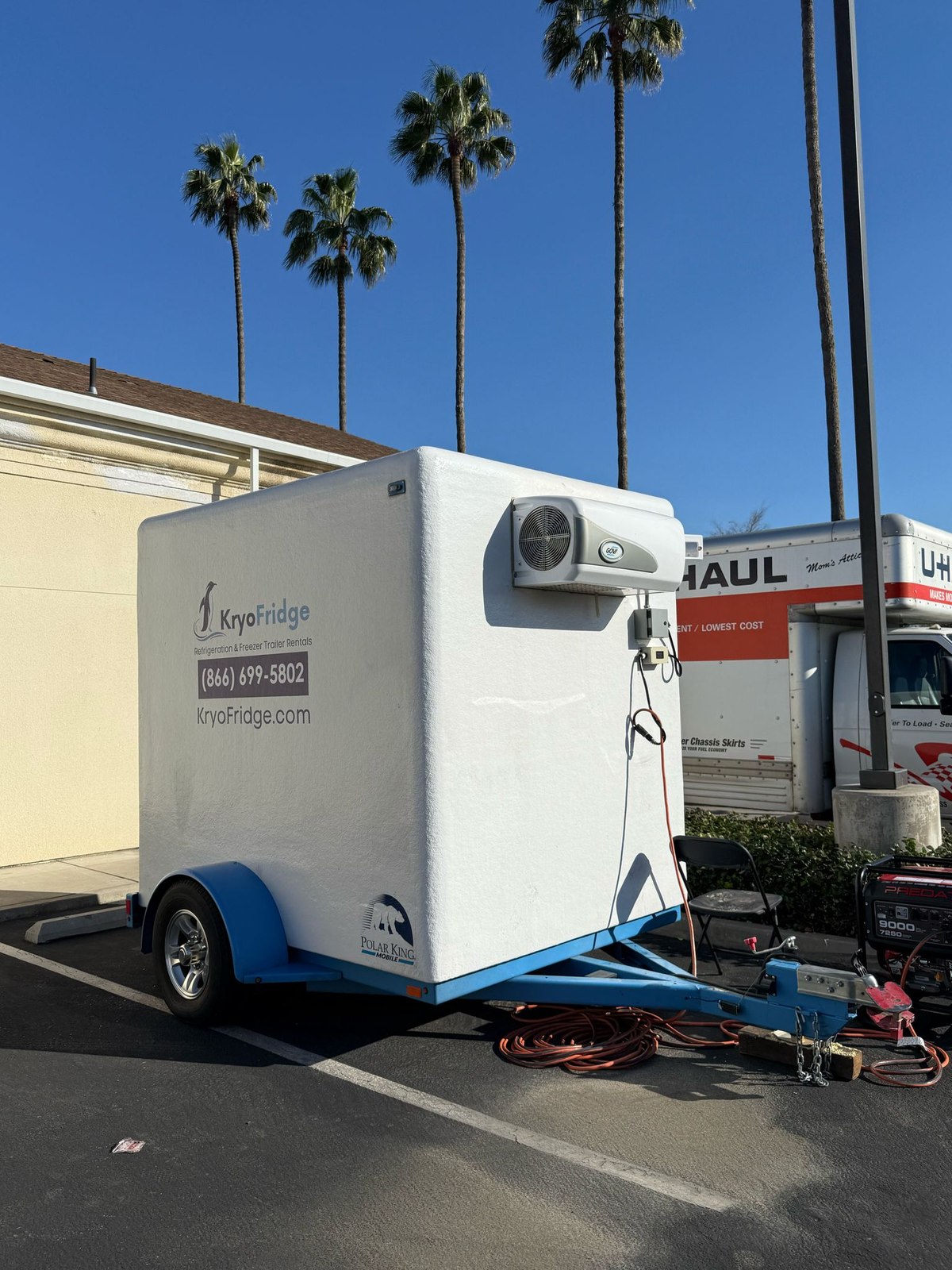A freshly serviced KryoFridge refrigerated trailer on the Midland routes our guides are written from