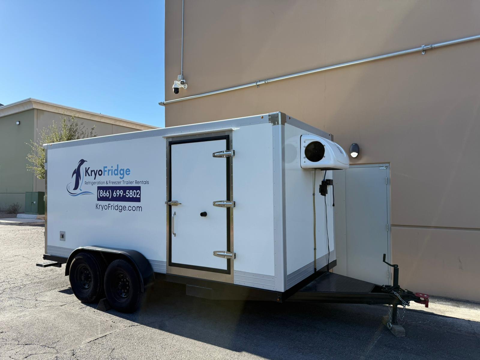 KryoFridge refrigeration trailer on an Oil Show week in Odessa job near Midland