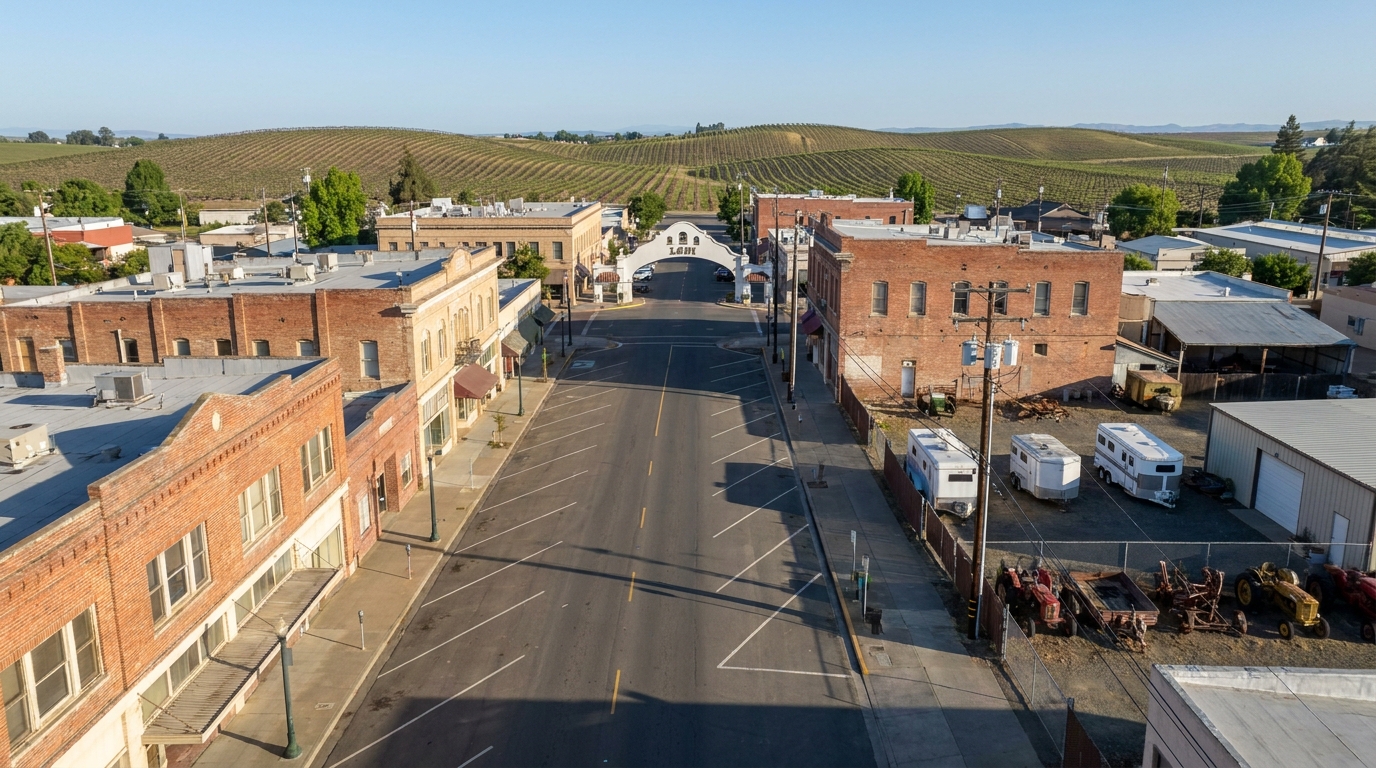 Downtown and School Street, Lodi freezer trailer service area